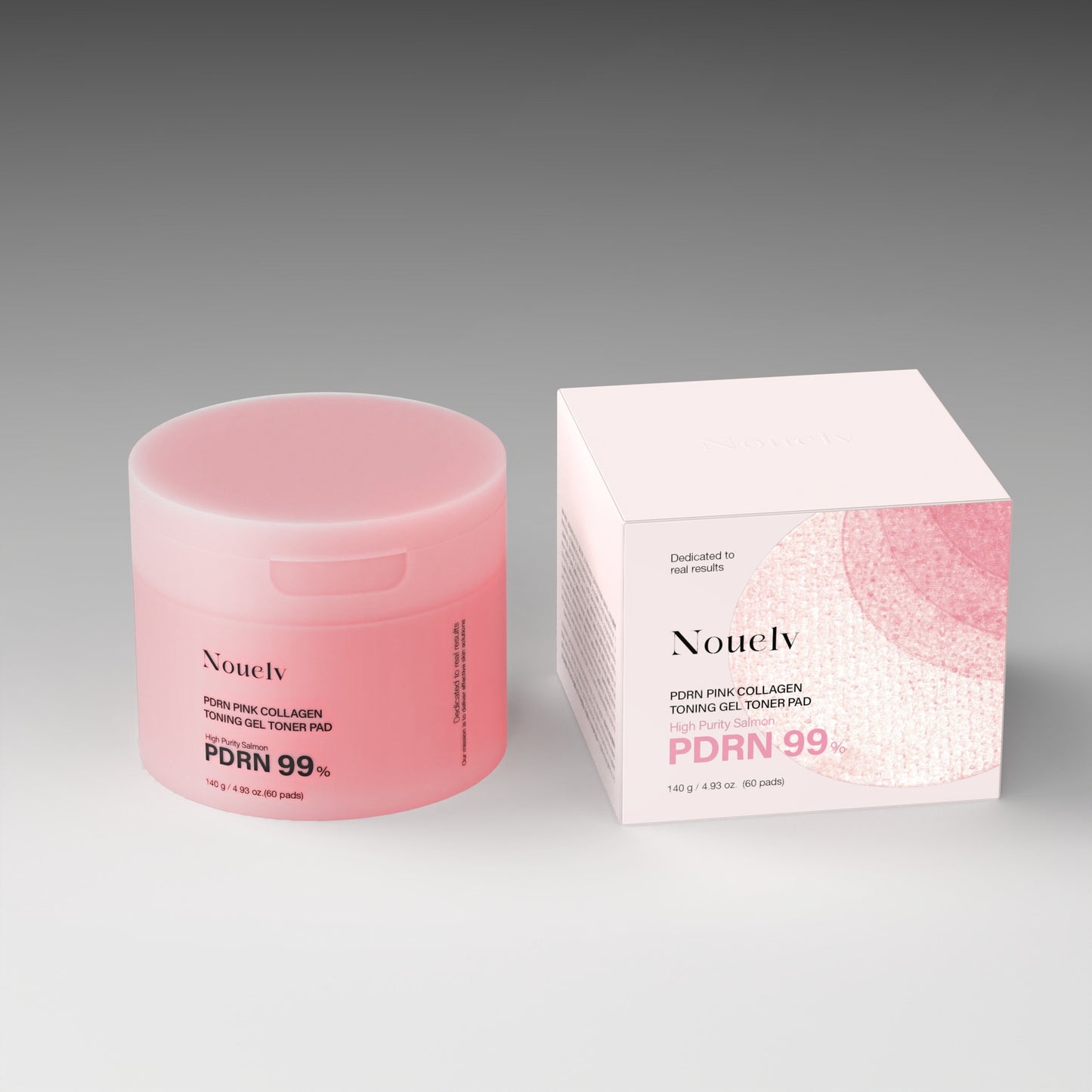 Nouelv Salmon DNA PDRN Pink Collagen Jelly Pads – Korean Wet Compress Toner Pads