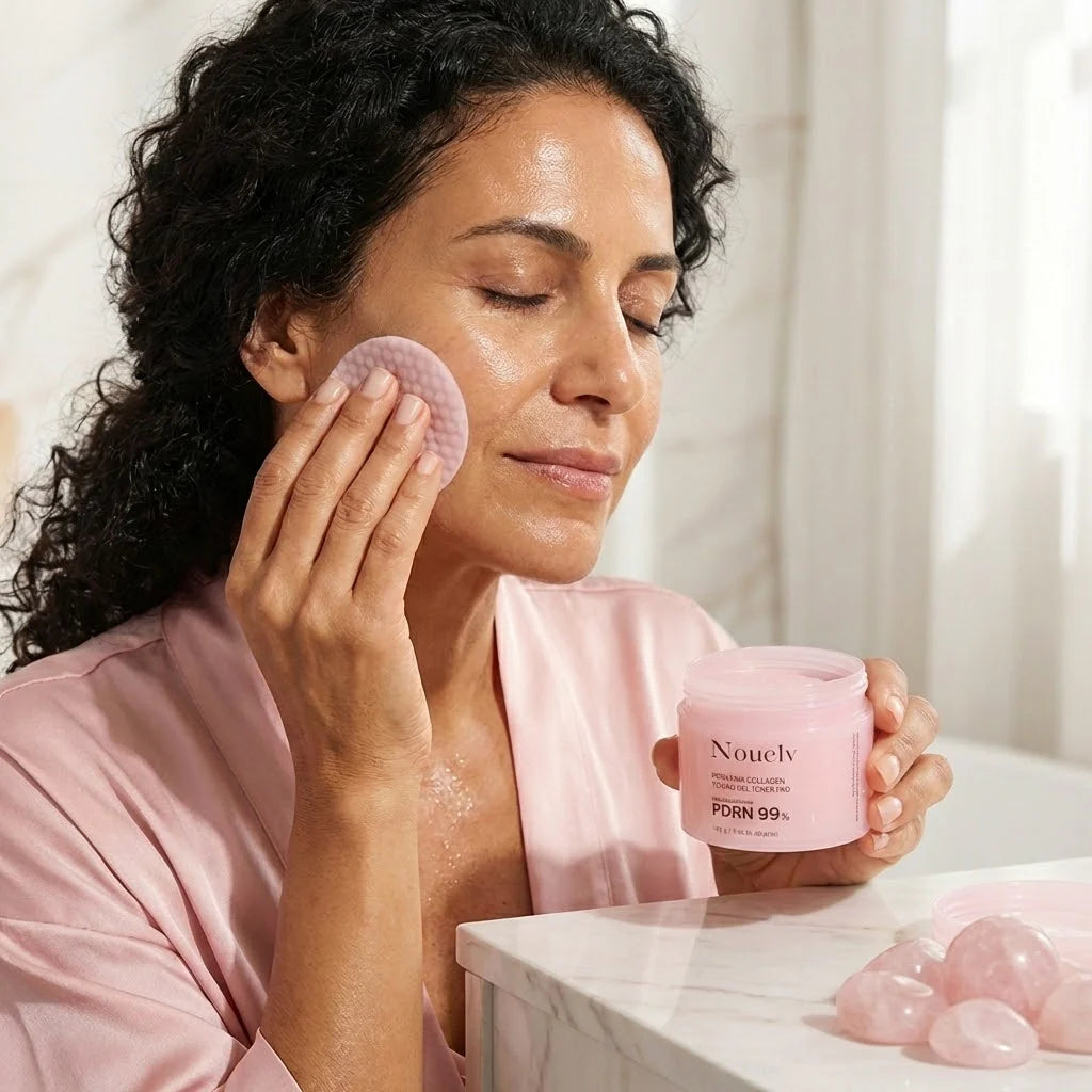 Nouelv Salmon DNA PDRN Pink Collagen Jelly Pads – Korean Wet Compress Toner Pads